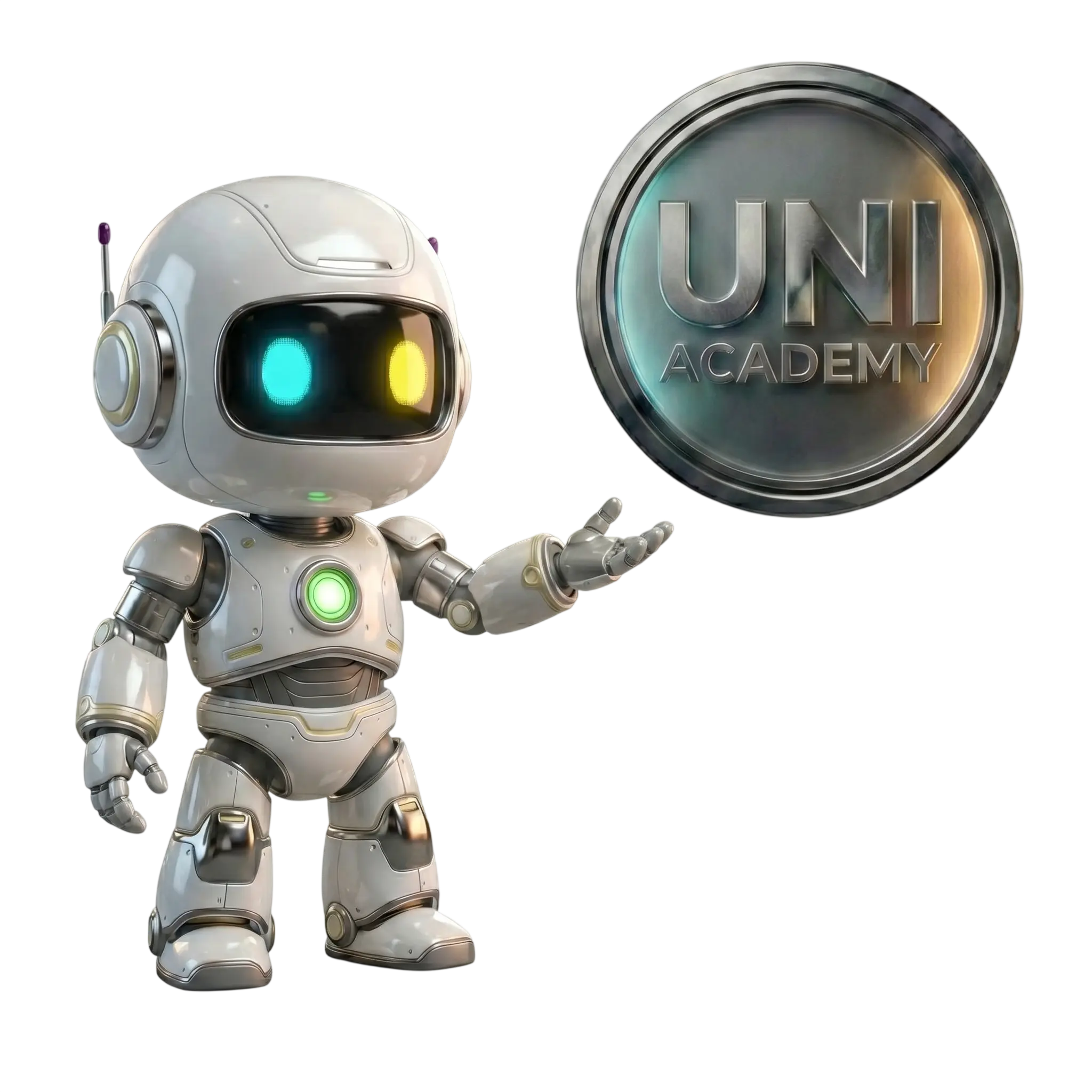 UNI sosteniendo el logo